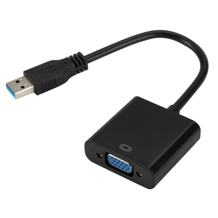 External Graphics Card Converter Cable USB3.0 to VGA, Resolution: 720P(Black)