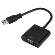 External Graphics Card Converter Cable USB3.0 to VGA, Resolution: 1080P(Black)