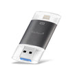Richwell 3 in 1 32G Type-C + 8 Pin + USB 3.0 Metal Double Cover Push-pull Flash Disk with OTG Function(Black) - free shipping - PMC TechLife - Order now!