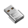 USB 2.0 Male to Female Type-C Adapter (Silver) - Cable & Adapters by PMC TechLife | Online Shopping South Africa | PMC TechLife | Buy Now Pay Later Mobicred