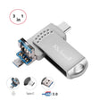Richwell 3 in 1 32G Type-C + Micro USB + USB 3.0 Metal Flash Disk with OTG Function(Silver) - free shipping - PMC TechLife - Order now!