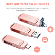 Richwell 3 in 1 32G Type-C + Micro USB + USB 3.0 Metal Flash Disk with OTG Function(Silver)