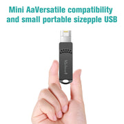 Richwell 128G Type-C + 8 Pin + USB 3.0 Metal Flash Disk with OTG Function(Rose Gold)