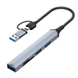 V253B 5 in 1 USB + USB-C/Type-C to USB Multifunctional Docking Station HUB Adapter - USB HUB by PMC TechLife | Online Shopping South Africa | PMC TechLife | Buy Now Pay Later Mobicred