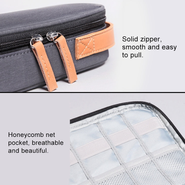 Multi-function Headphone Charger Data Cable Storage Bag, Ultra Fiber Portable Power Pack, Size: M, 16.5x6x23.5cm (Blue)