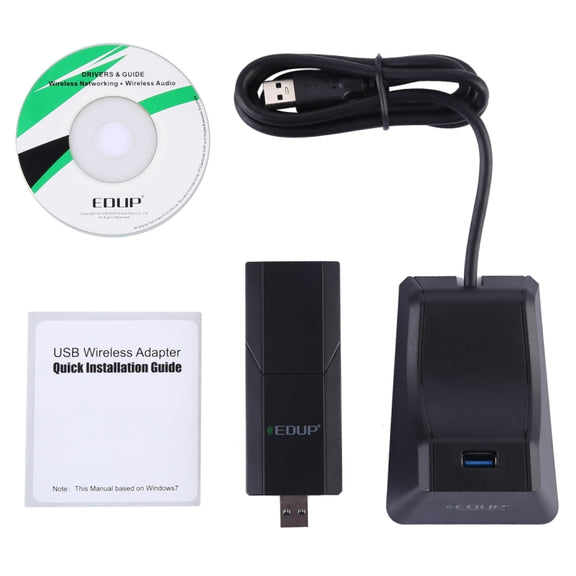 EDUP EP-AC1675 AC1900Mbps 2.4GHz & 5.8GHz Dual Band USB3.0 WiFi Adapter External Network Card