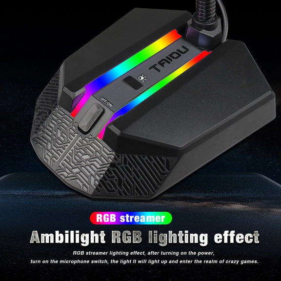 HXSJ TSP202 RGB Lighting Bendable USB Voice Chat Video Conference Microphone