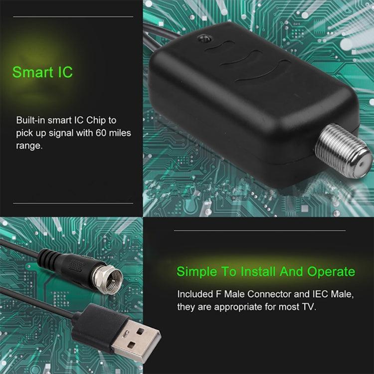 USB Connector Signal Booster Amplifier + IEC Converter Head