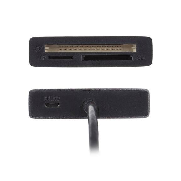 6 In 1 Multi-function Dual USB 3.0 + XQD + CF + TF + SD Card Reader