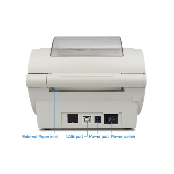 POS-9210 110mm USB POS Receipt Thermal Printer Express Delivery Barcode Label Printer, AU Plug(White)