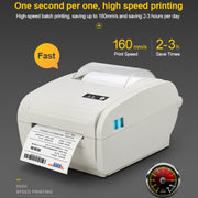 POS-9210 110mm USB POS Receipt Thermal Printer Express Delivery Barcode Label Printer, EU Plug(White)