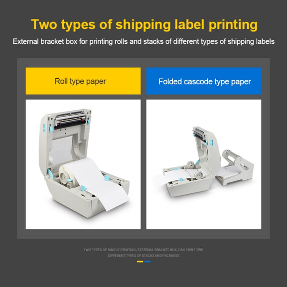 POS-9210 110mm USB POS Receipt Thermal Printer Express Delivery Barcode Label Printer, EU Plug(White)