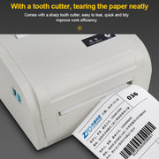 POS-9210 110mm USB POS Receipt Thermal Printer Express Delivery Barcode Label Printer, EU Plug(White)