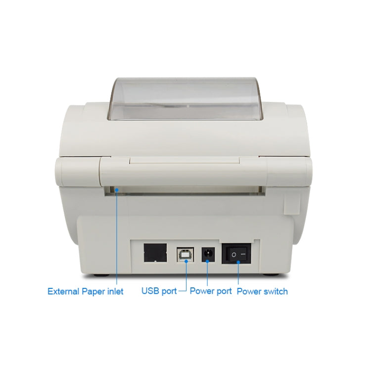 POS-9210 110mm USB POS Receipt Thermal Printer Express Delivery Barcode Label Printer, EU Plug(White)