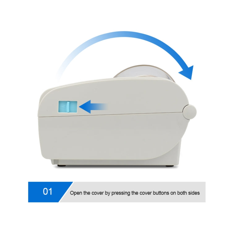 POS-9210 110mm USB POS Receipt Thermal Printer Express Delivery Barcode Label Printer, EU Plug(White)