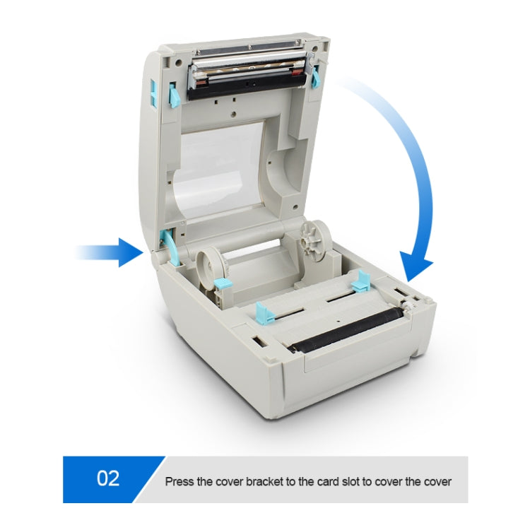 POS-9210 110mm USB POS Receipt Thermal Printer Express Delivery Barcode Label Printer, EU Plug(White)