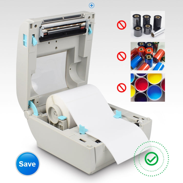 POS-9210 110mm USB POS Receipt Thermal Printer Express Delivery Barcode Label Printer, EU Plug(White)
