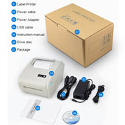 POS-9210 110mm USB POS Receipt Thermal Printer Express Delivery Barcode Label Printer, EU Plug(White)