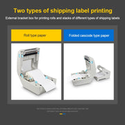 POS-9210 110mm USB POS Receipt Thermal Printer Express Delivery Barcode Label Printer, US Plug(White)