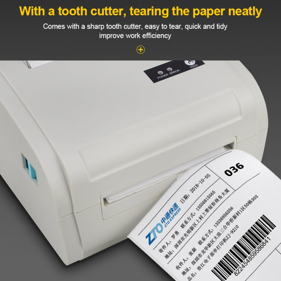 POS-9210 110mm USB +  Bluetooth POS Receipt Thermal Printer Express Delivery Barcode Label Printer, AU Plug(White)