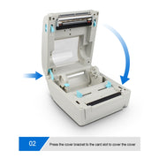 POS-9210 110mm USB +  Bluetooth POS Receipt Thermal Printer Express Delivery Barcode Label Printer, AU Plug(White)