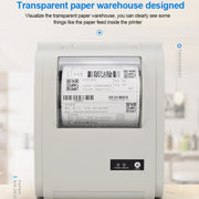 POS-9210 110mm USB +  Bluetooth POS Receipt Thermal Printer Express Delivery Barcode Label Printer, EU Plug(White)