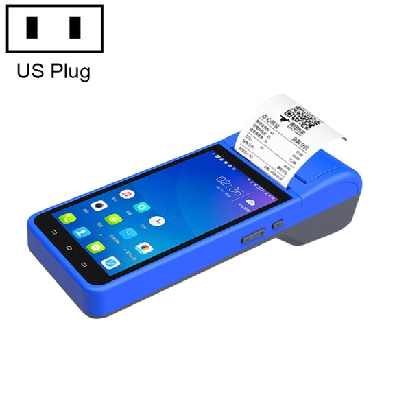 POS-6000 4G Version 1GB+8GB 58mm PDA Handheld 5.5 inch QR Code Android Smart POS Teminal Scanner Printer, US Plug