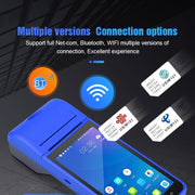 POS-6000 4G Version 1GB+8GB 58mm PDA Handheld 5.5 inch QR Code Android Smart POS Teminal Scanner Printer, UK Plug