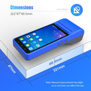 POS-6000 4G Version 1GB+8GB 58mm PDA Handheld 5.5 inch QR Code Android Smart POS Teminal Scanner Printer, UK Plug