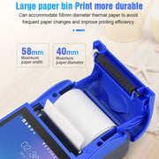 POS-6000 4G Version 1GB+8GB 58mm PDA Handheld 5.5 inch QR Code Android Smart POS Teminal Scanner Printer, UK Plug
