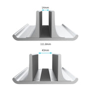 Universal Portable Aluminum Alloy Single Slot Width Adjustable Laptop Vertical Radiating Storage Stand Base(Black)
