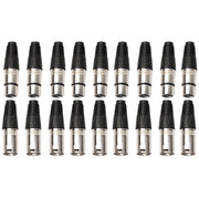 10 Pairs 3 Pin XLR Plug Male + Female Jack Mic Jack Plug Socket Connector