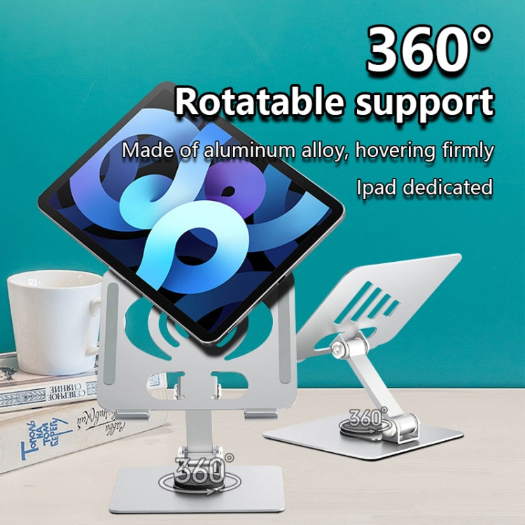 L-13 Aluminum Alloy Foldable Rotating Laptop/Tablet Stand (Silver)