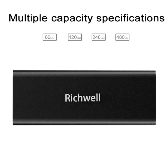 Richwell SSD R280-SSD-120GB 120GB Mobile Hard Disk Drive for Desktop PC(Black)