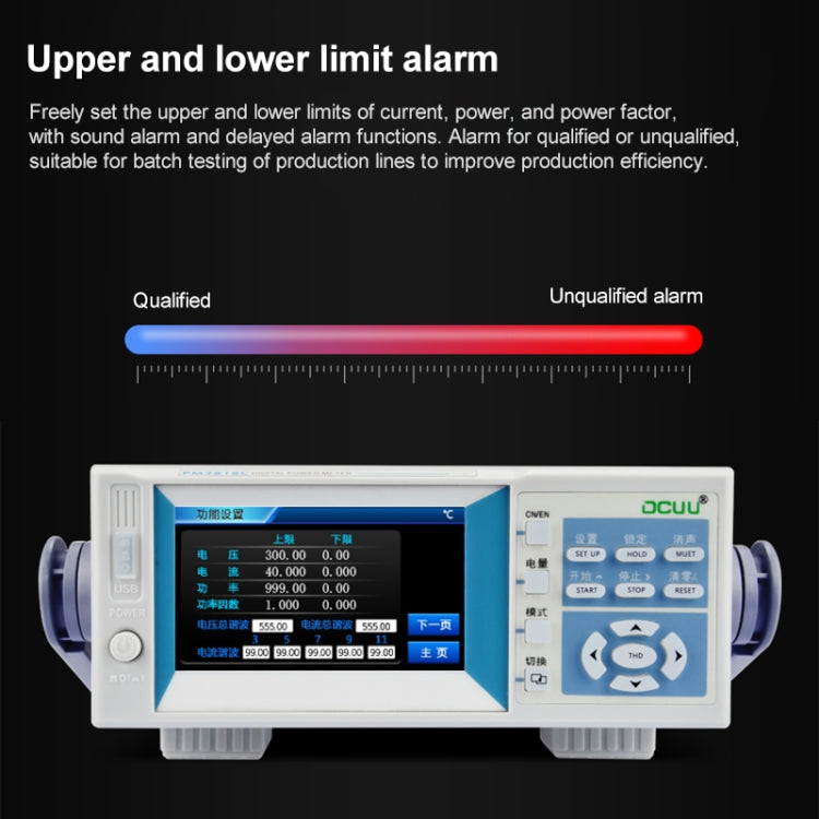 DCUU PM2818C AC 40A Intelligent Electrical Parameters Measuring Instrument (EU Plug)