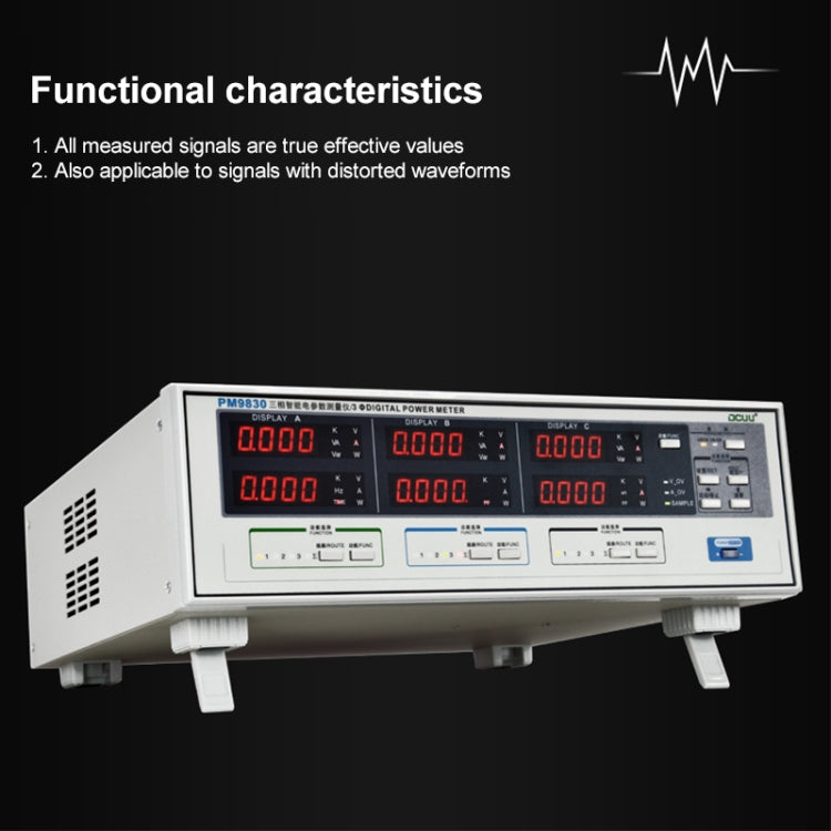 DCUU PM9830 500V 80A Three Phase Digital AC Voltage Current Power Factor & Power Meter (EU Plug)