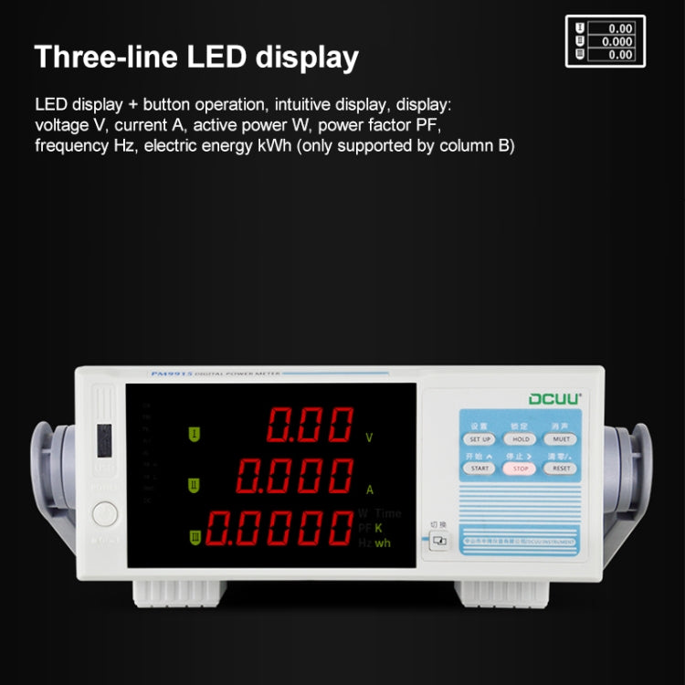 DCUU PM9915 Intelligent Electrical Parameters Measuring Instrument (EU Plug)