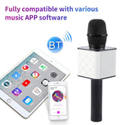 SDRD SD-08 Double Speakers High Sound Quality Handheld KTV Karaoke Recording Bluetooth Wireless Condenser Microphone(Rose Gold)