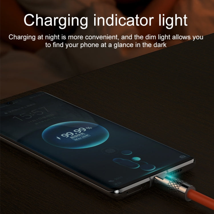 Mech Series 6A 120W USB to 8 Pin Metal Plug Silicone Fast Charging Data Cable, Length: 1.2m(Orange)