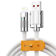 Mech Series 6A 120W USB to 8 Pin Metal Plug Silicone Fast Charging Data Cable, Length: 1.8m(White) - Normal Style Cable by PMC TechLife | Online Shopping South Africa | PMC TechLife | Buy Now Pay Later Mobicred