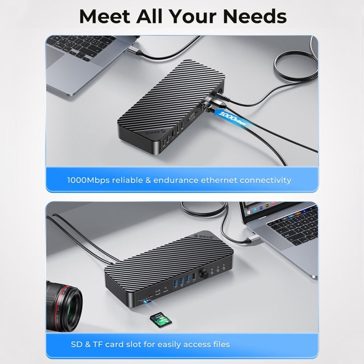 ORICO DKA20-BK-BP 10Gbps 20 in 1 Type-C 3.0 HUB Docking Station(EU Plug)