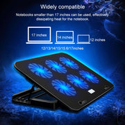 ICE COOREL Notebook Computer Base Speed Control Silent Six-fan Cooling Holder Cooling Rack, Style: Flagship