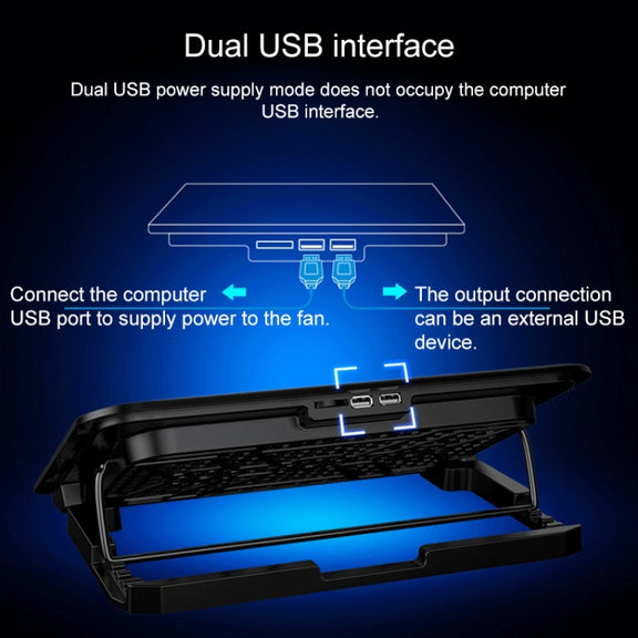 ICE COOREL Notebook Computer Base Speed Control Silent Six-fan Cooling Holder Cooling Rack, Style: Flagship