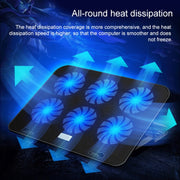 ICE COOREL Notebook Computer Base Speed Control Silent Six-fan Cooling Holder Cooling Rack, Style: Flagship