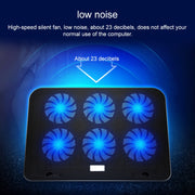 ICE COOREL Notebook Computer Base Speed Control Silent Six-fan Cooling Holder Cooling Rack, Style: Flagship