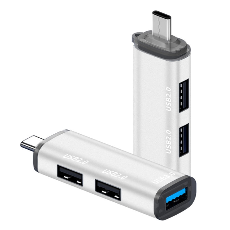 ADS-302C 3 In 1 Multi-function Type-C / USB-C HUB Docking Station (Silver)