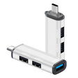 ADS-302C 3 In 1 Multi-function Type-C / USB-C HUB Docking Station (Silver) - USB HUB by PMC TechLife | Online Shopping South Africa | PMC TechLife | Buy Now Pay Later Mobicred