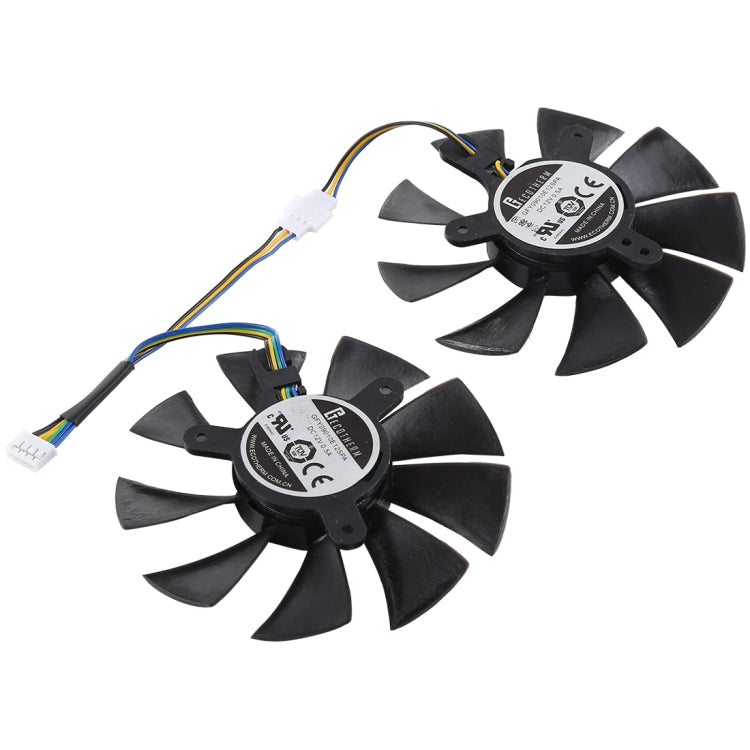 DC 12V 0.5A 4 Pin Female Original Desktop Computer Radiator Cooling Fan CPU Cooling Fan, Diameter: 8.5mm, Pairs