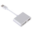 2 in 1 USB 3.0 to HDMI + VGA Adapter(Silver) - Cable & Adapters by PMC TechLife | Online Shopping South Africa | PMC TechLife | Buy Now Pay Later Mobicred