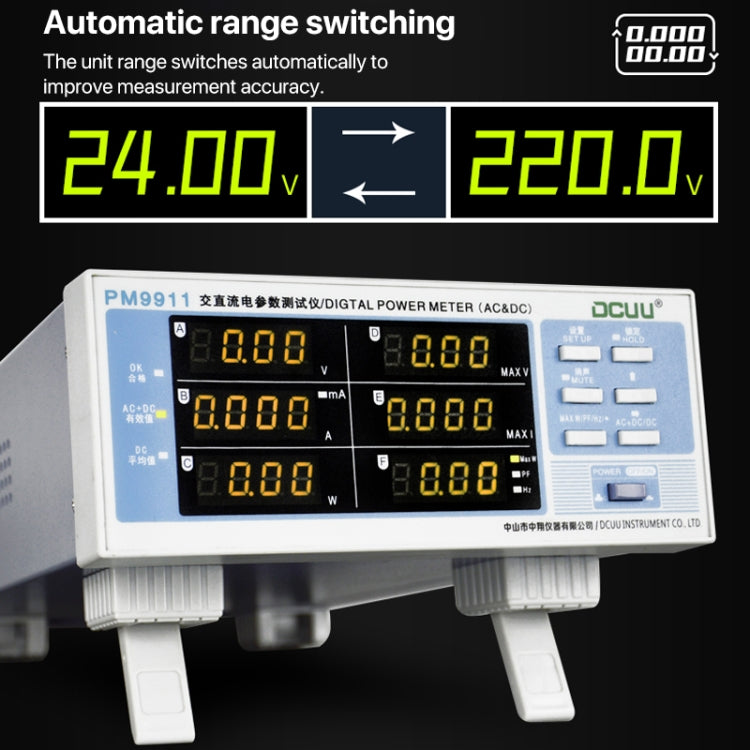 DCUU PM9911 Intelligent Electrical Parameters Measuring Instrument(EU Plug)